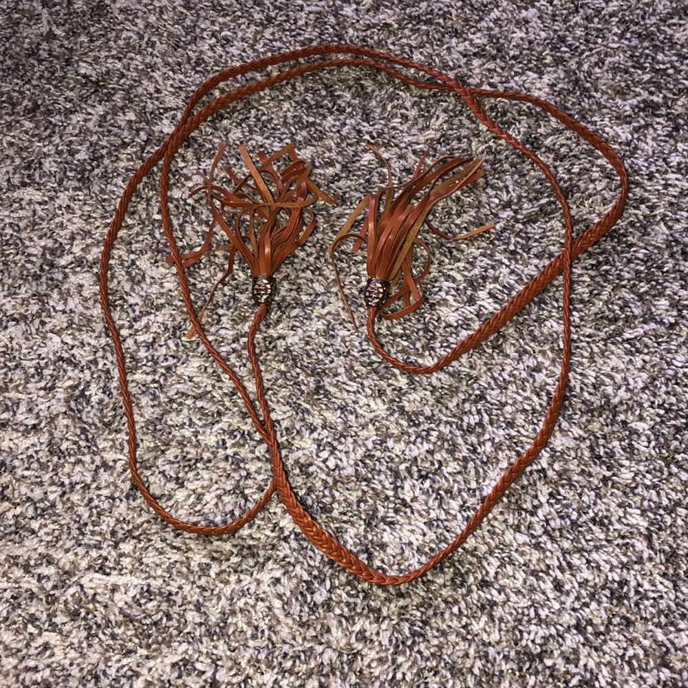Leather Beaded Belt